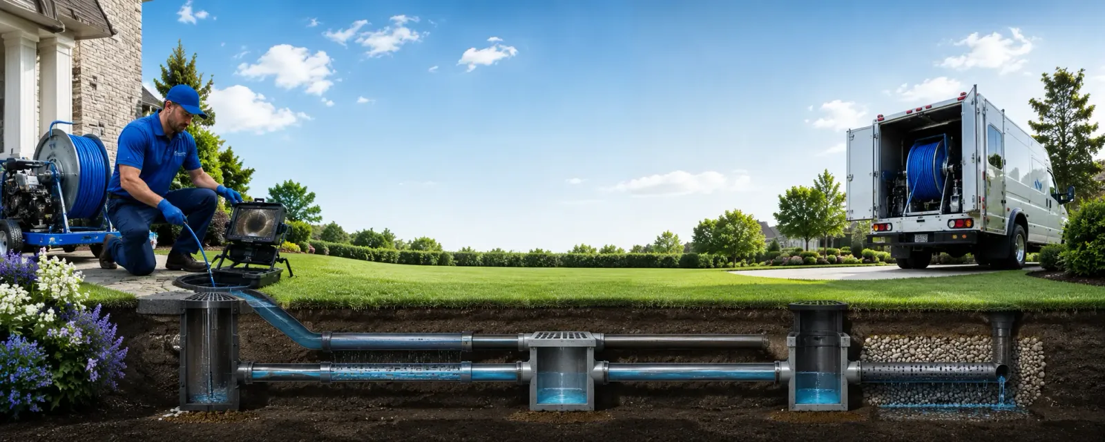 Outdoor drain cleaning information for Rosendale, MO